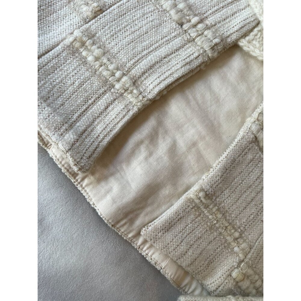 Vtg Anthropologie Womens Textured Jacket Open Shawl Collar Y2K Size M Academia - Picture 8 of 9